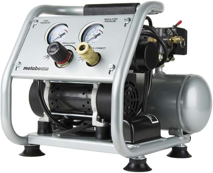 Metabo HPT Quiet Air Compressor, Portable 1 Gallon Oil-Free, EC28M