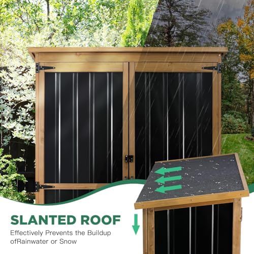 Outdoor Storage Cabinet Waterproof with Shelves, Outdoor Storage Shed Garage ...