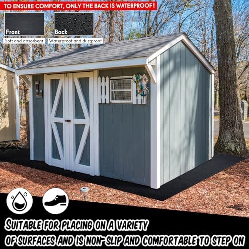 Shed Floor Mat 10 x 14 ft, PE Backing for Garage, Carport and Large Sheds