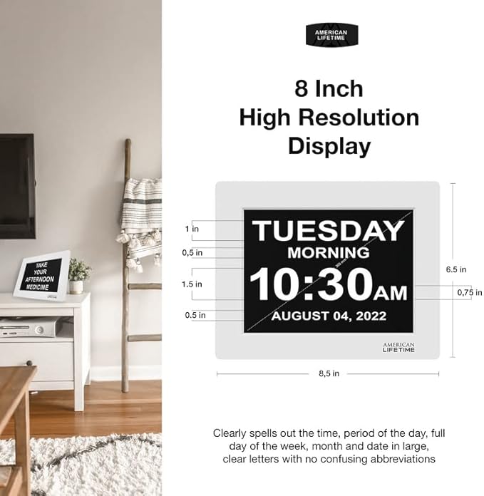 American Lifetime 【New 2023】 Dementia Clock Large Digital Clock