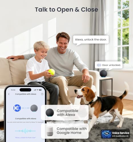 Veise VE027-K WiFi Smart Deadbolt Locks with 2 Knobs Set, Satin Nickel