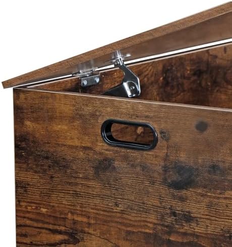 LEMY Storage Chest Bench, Wooden Trunk Box with 2 Safety Hinges, Modern Organ...