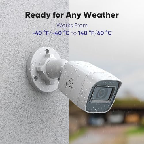 SANNCE 2MP 1080P TVI Bullet Cameras, 100ft Night Vision, IP67(4 Pack)