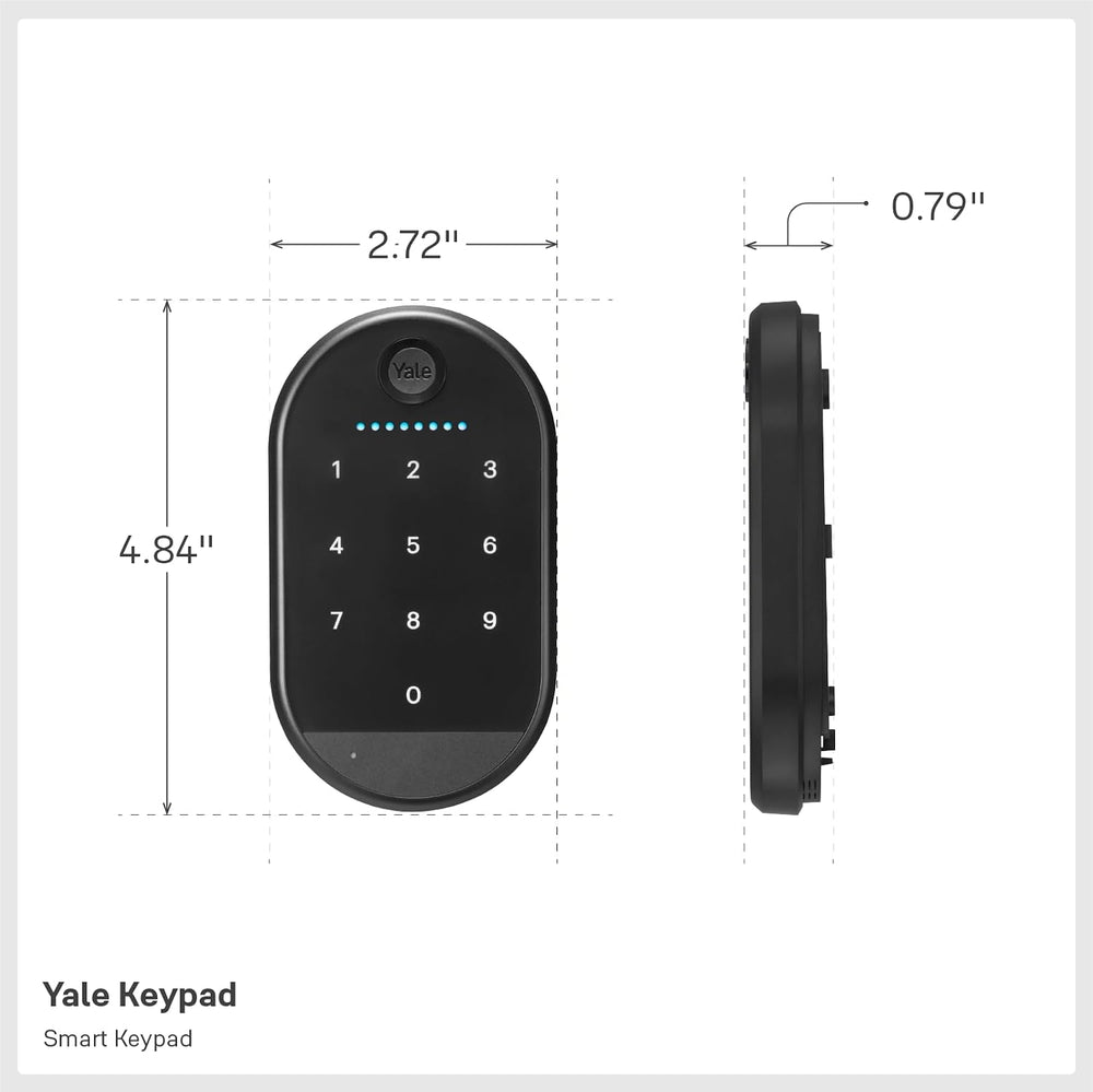 Yale Keypad Bluetooth Keyless Entry Smart Door Lock, Matte Black