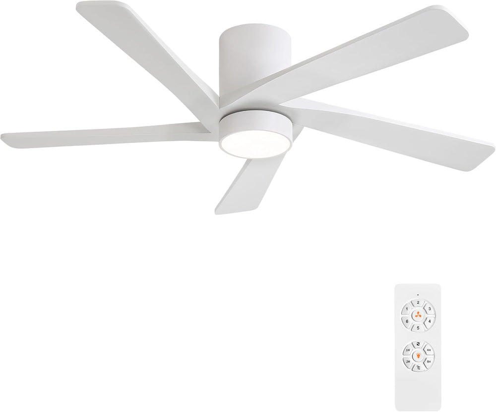 WINGBO 54 Inch Flush Mount DC Ceiling Fan