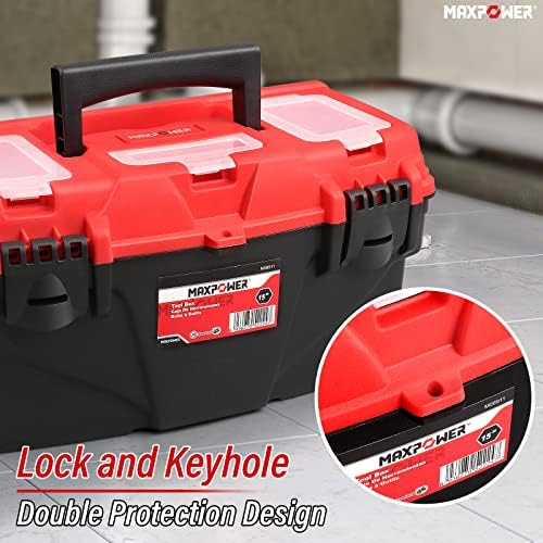 MAXPOWER 3-Piece Tool Box Set 13" 15" 17" Portable Tool Storag...