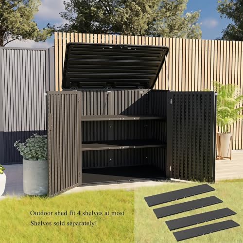 KINYING Larger Outdoor Storage Shed Weather Resistance, Resin Sheds & Out...