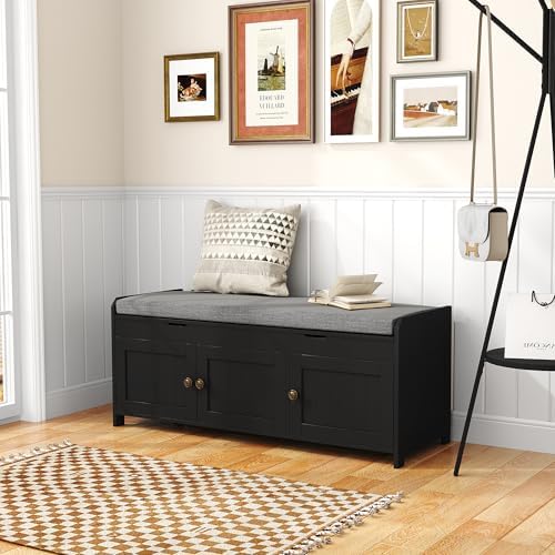 HOMEFORT 41.3" Shoe Bench with Lift Top Storage, Entryway Bench with Cus...