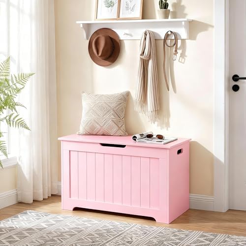 ZENY Storage Chest, Lift Top Storage Trunk, Entryway Shoe Bench, Wooden Stora...