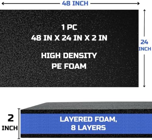 ONREVA Tool Box Foam Organizer 48x24x2 inch 1PC, Kaizen Sheets for Pro Tool C...