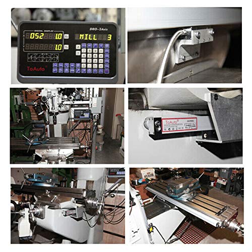 TOAUTO DRO 3 Axis / 2 Axis Digital Readout 200mm Linear Scale 8" Precisi...