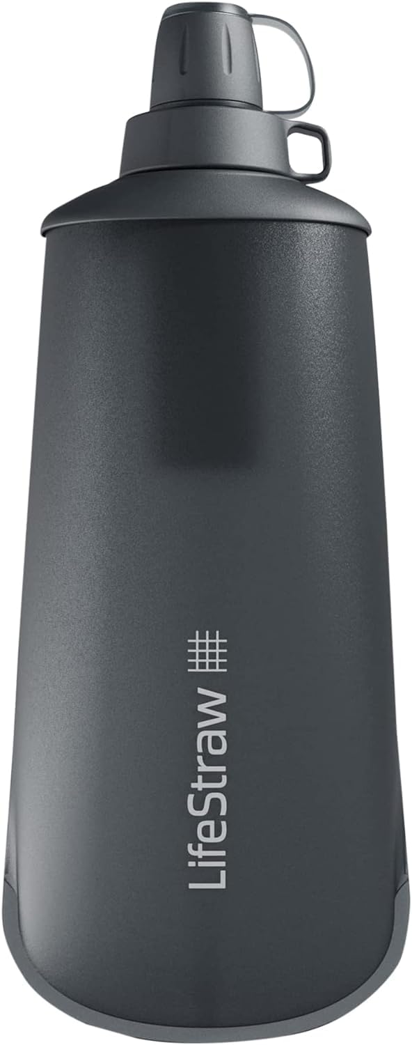 LifeStraw Peak Series Water Filter - 1L, Dark Mountain Gray, Protects Against...