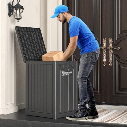 LHBGO Package Delivery Box for Outside, 48 Gallon Storage with Lockable Secur...