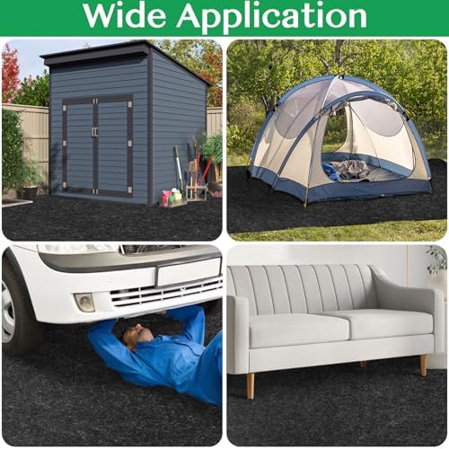 ToLanbbt Outdoor Storage Shed Floor Mat, 10 x 10 FT Waterproof Carport Mat, W...