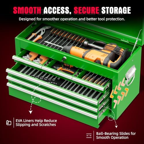 Bonusall 8 Drawer Rolling Tool Chest and Cabinet Combo,Heavy-Duty Metal Garag...