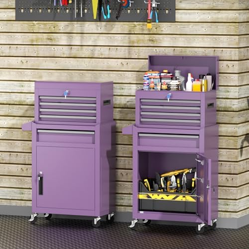 INTERGREAT 5 Drawer Tool Chest with Wheels, Rolling Tool Chest with Enhanced ...