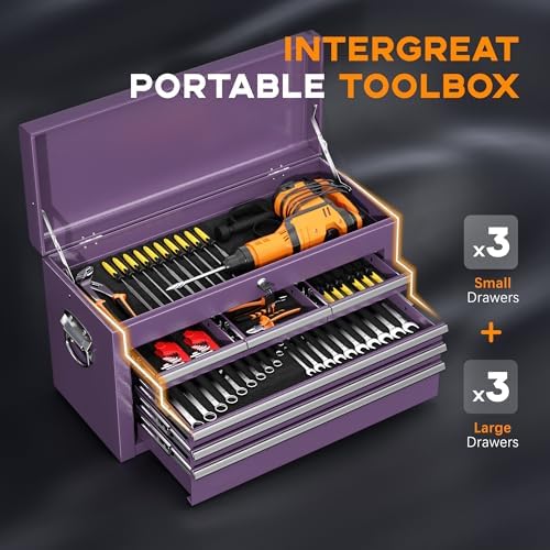 INTERGREAT Tool Chest, Assembled 8-Drawers Rolling Tool Chest with Wheels, De...