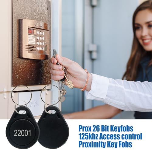 26 Bit Proximity Key Fobs, 50Pcs H I D 125KHZ RFID Key Fob Works with Prox Ke...