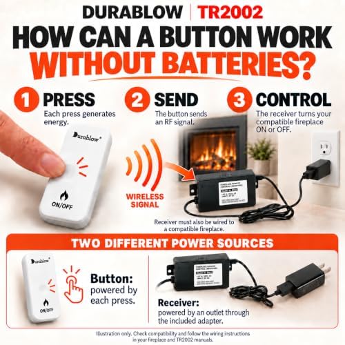 Durablow TR2002 Gas Fireplace Remote Control
