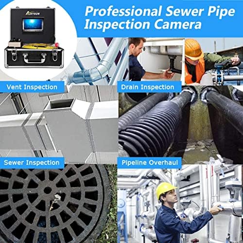 ANYSUN Sewer Camera, Pipe Inspection Cam for Sewer, Drain, Duct, Plumbing