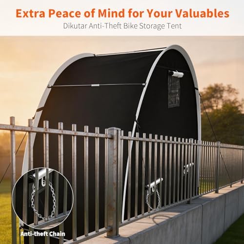Anti-Theft Bike Storage Tent, PU5000 Waterproof Shed for 2 Bikes