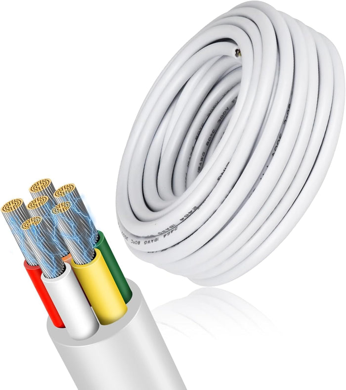 16 Gauge 6 Conductor Electrical Wire, 100FT Low Voltage 16/6 Tinned Copper