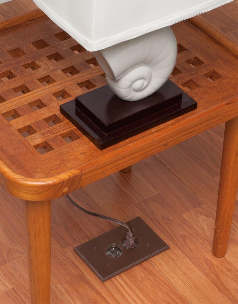 Arlington FLBR101BR Electrical Box Floor Kit with Outlet and Oversized Plasti...
