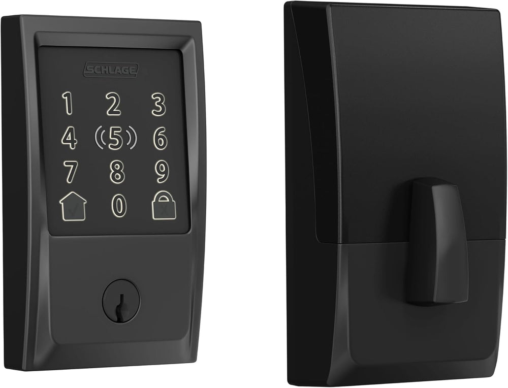 Schlage Encode Plus Smart WiFi Deadbolt Lock, Tap to Unlock, Matte Black