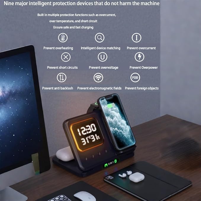 AYI 5in1 Multi Functional Wireless Charging Station