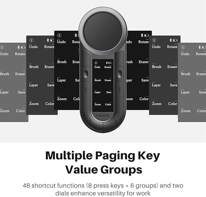 HUION Keydial Remote Bluetooth Programmable Keypad
