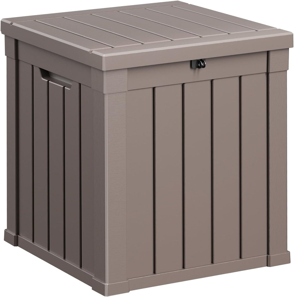 Vixzen 51 Gallon Deck Boxes Outdoor Waterproof, Lockable Resin Storage Box wi...