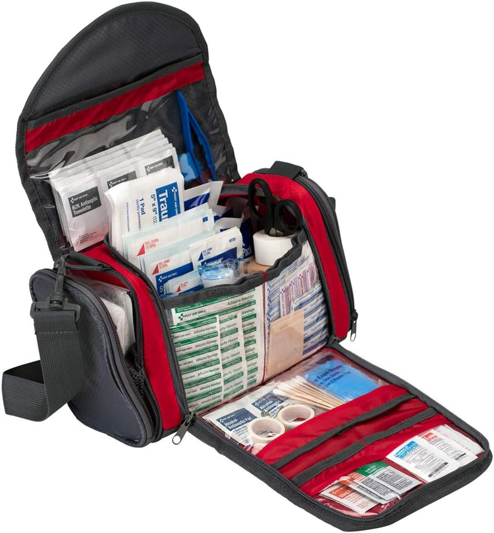 24/7 First Aid 189 Piece Coaches First Aid Kit, Red, 59544