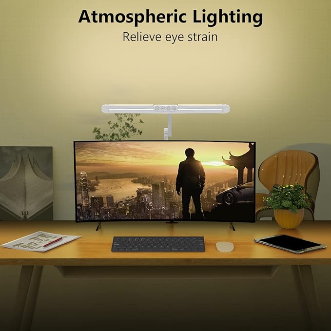 Micomlan Led Desk Lamp for Home Office, 24W Bright Rotatable Led Table Light
