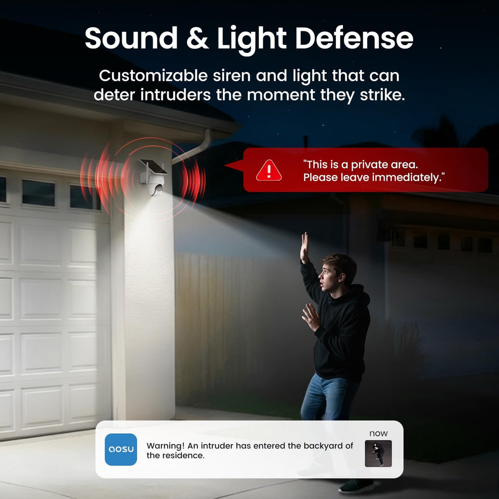 aosu D1 Classic 4-Cam Kit, Security Cameras Wireless Outdoor, Solar Powered
