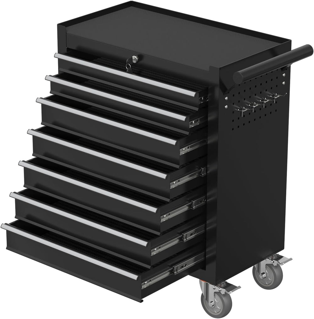 7-Drawer Rolling Tool Chest with Wheels, Metal Tool Storage Cabinet with Lock...