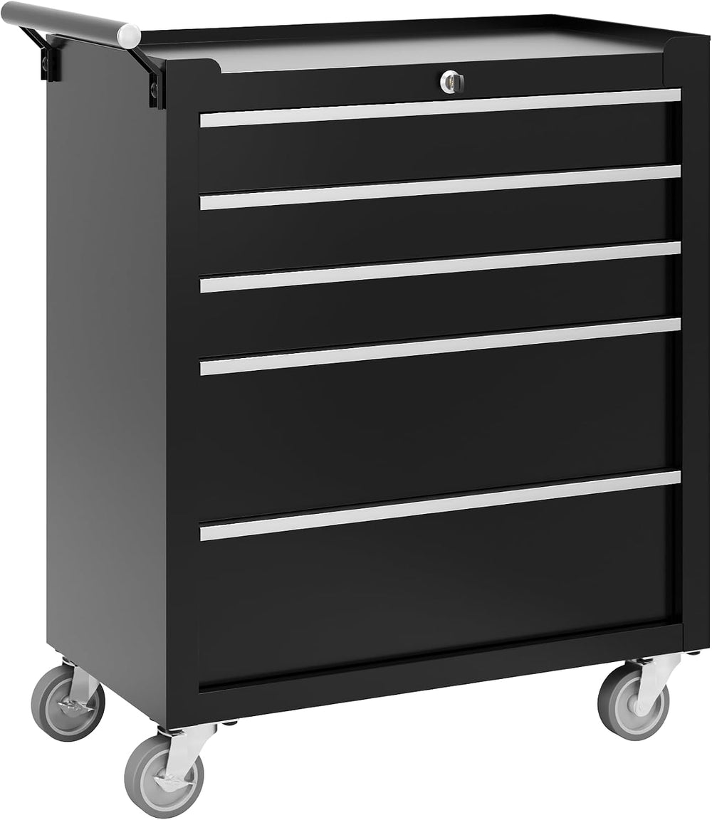 Garvee Rolling Tool Chest, 5 Drawers Tool Storage Cabinet, Toolbox with Wheel...