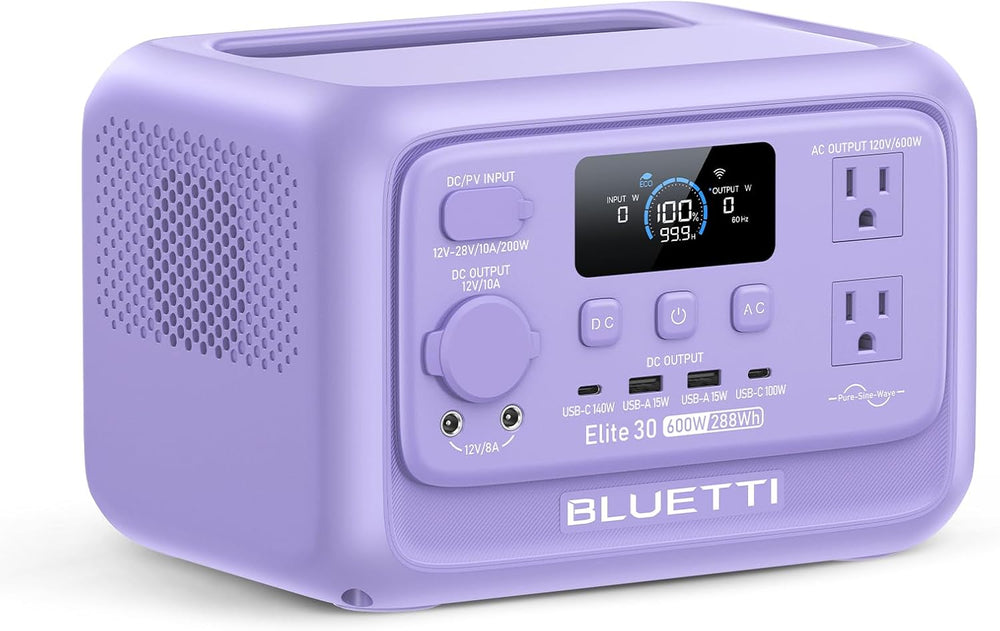 BLUETTI Elite 30 V2 Portable Power Station, 288Wh Solar Generator