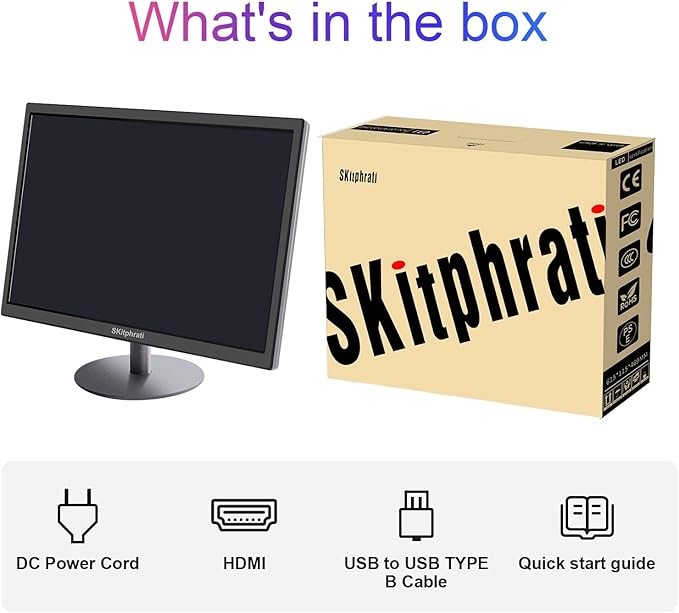 SKitphrati 18.5 Inch Touchscreen Monitor HD 1366x768, VESA Wall Mountable