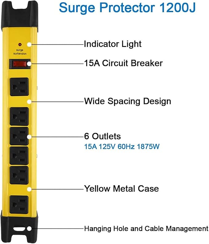 Heavy Duty Power Strip Surge Protector