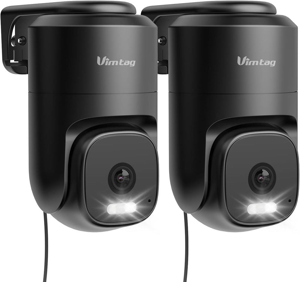 VIMTAG 2.5K Pan/Tilt Wired Outdoor Security Camera for Home, Dual-Band WiFi