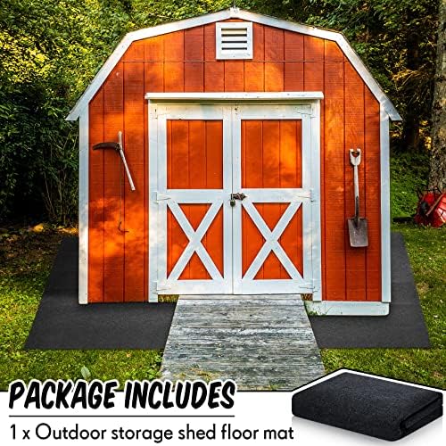 Shed Floor Mat 9.8 x 12 ft, PE Backing for Large Sheds, Garage and Workshop