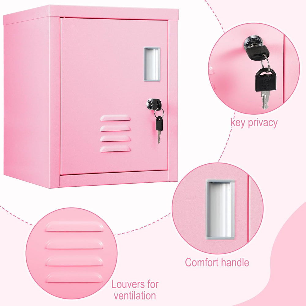 Suzile Lockable Storage Cabinet Metal Lockable Steel Storage Cabinet Organize...