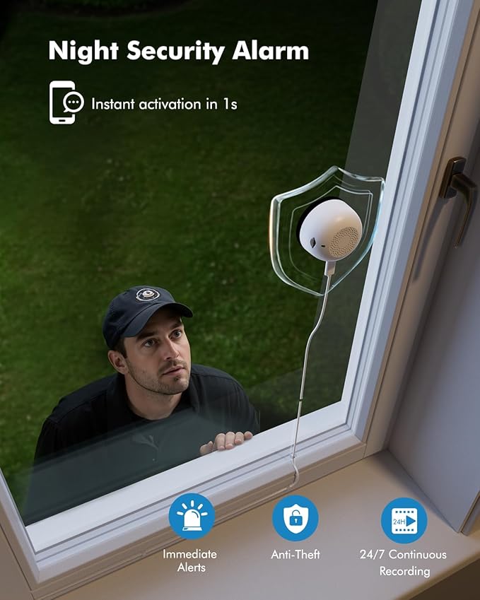 YesPano 3MP 2K Window Camera, 5G & 2.4GHz WiFi Indoor Camera (2 Pack)