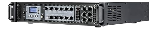 Rockville RCS2-320-6 320W 6-Zone Stereo/Mono Commercial 70V Amplifier, Optical