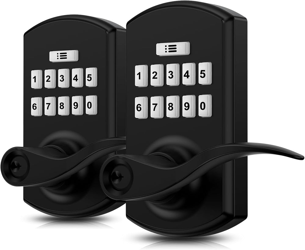 Keypad Door Lock with Handle, Electronic Keyless Entry Door Lock with Code, S...