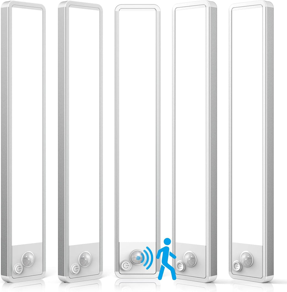 LUMIJOLI 5 Pack Under Cabinet Lighting Wireless 14inch LED Motion Sensor
