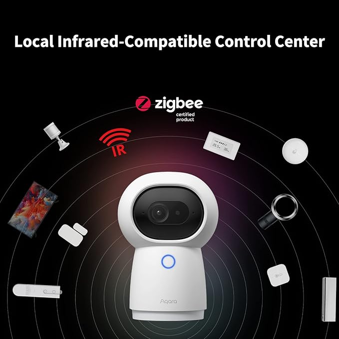 Aqara 2K Security Indoor Camera Hub G3, AI Facial and Gesture Recognition