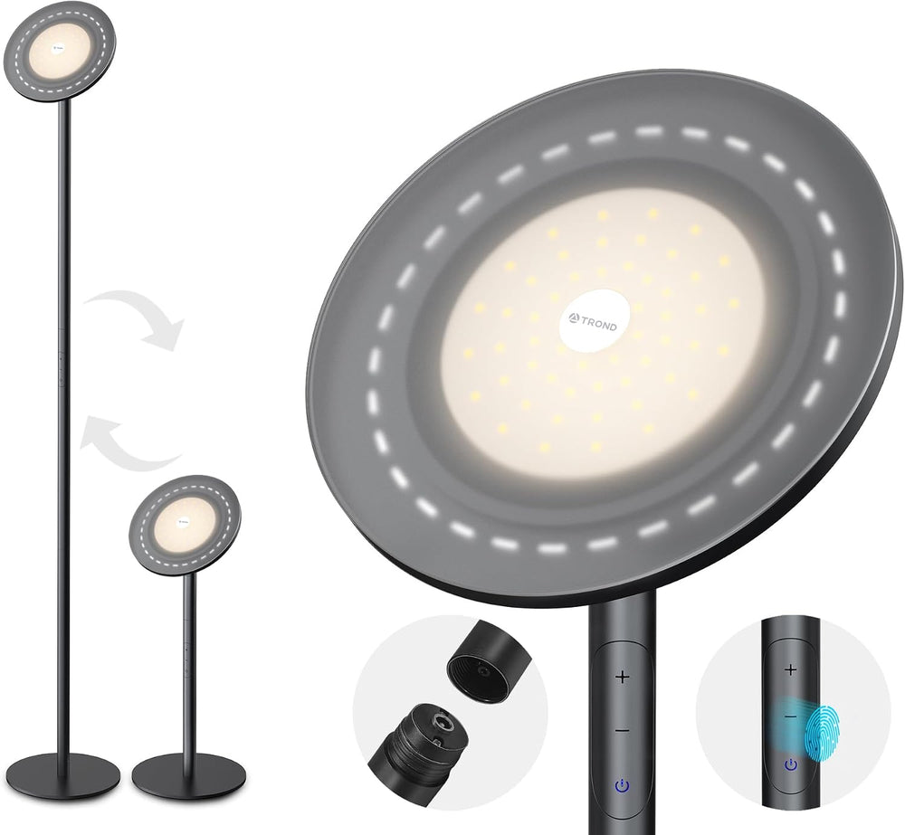 TROND Floor Lamp, 5000LM Super Bright Sky LED Modern Torchiere Standing Lamp
