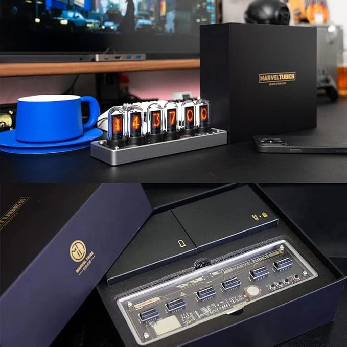 Adventurers IPS Nixie Tube Clock, Creative Electronic DIY Nixie Tube Clock