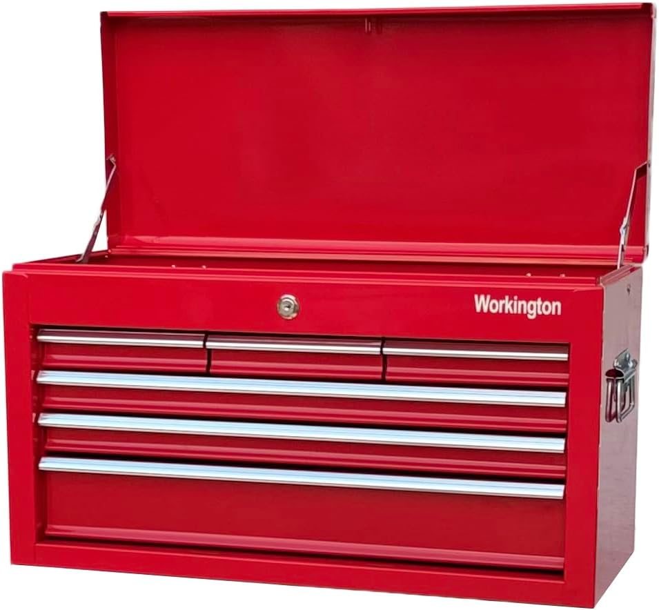 Workington Portable Metal Tool Chest with 6 Drawers, 24" 6-Drawer Tool C...